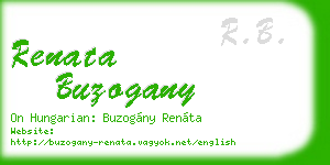 renata buzogany business card