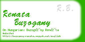 renata buzogany business card
